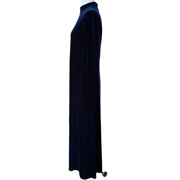 1990s My Michelle Blue Velvet Gown - Picture 3 of 6